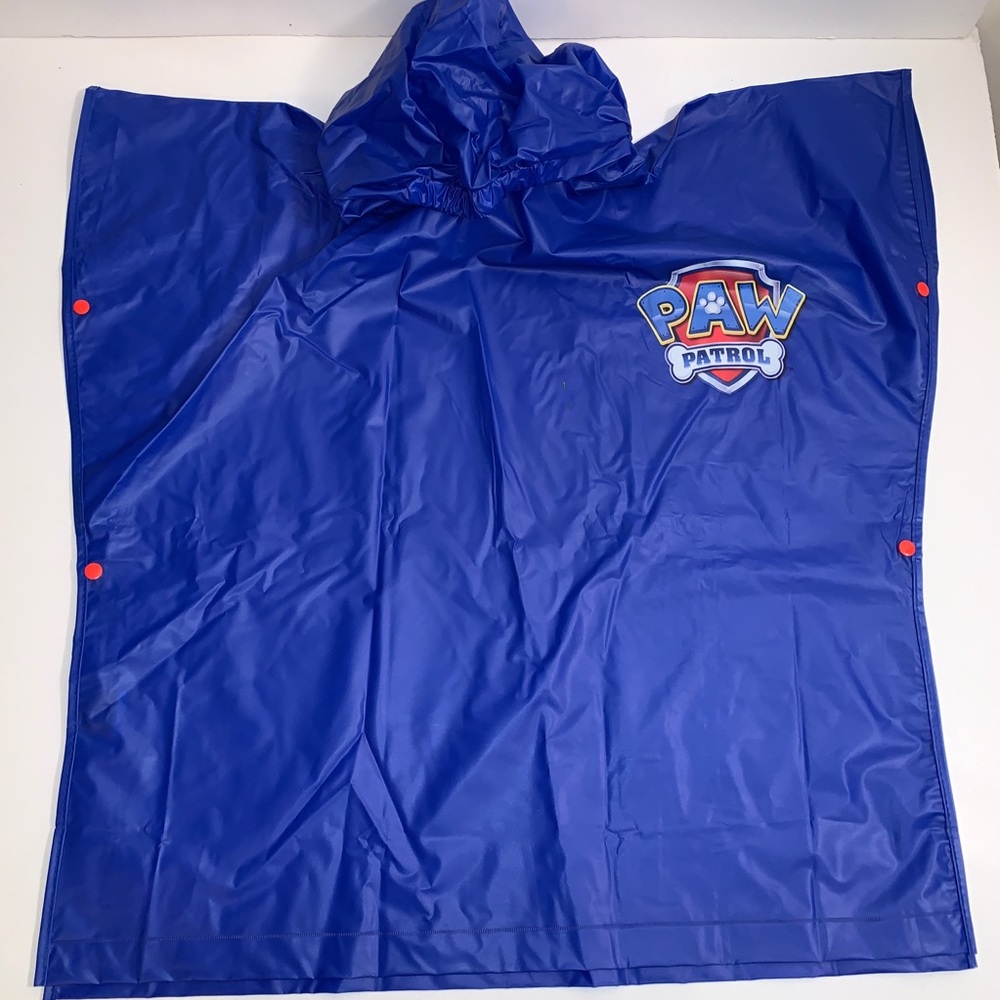 Paw Patrol Blue Waterproof Poncho with Hood Size: XS-Med EUC